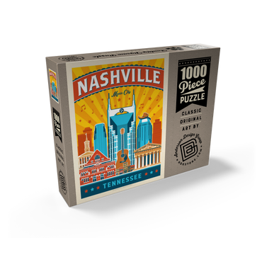 Nashville Landmarks, Vintage Poster 1000 Jigsaw Puzzle box view2