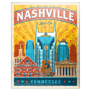 puzzleplate Nashville Landmarks, Vintage Poster 100 Jigsaw Puzzle