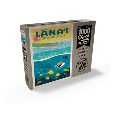 Hawaii: Lānaʻi (Tropical Fish), Vintage Poster 1000 Jigsaw Puzzle box view2