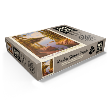 Voyageurs National Park: Quiet Cove, Vintage Poster 100 Jigsaw Puzzle box view1