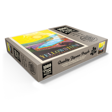 Yellowstone National Park: Grand Prismatic Springs (Mod Design), Vintage Poster 1000 Jigsaw Puzzle box view1
