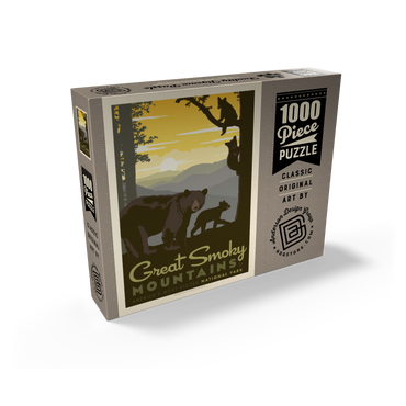 Great Smoky Mountains National Park: Mama Bear & Cubs 1000 Jigsaw Puzzle box view2