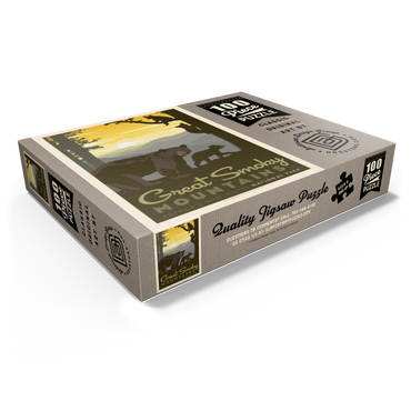 Great Smoky Mountains National Park: Mama Bear & Cubs 100 Jigsaw Puzzle box view1