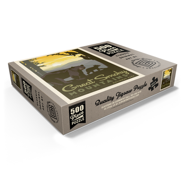 Great Smoky Mountains National Park: Mama Bear & Cubs 500 Jigsaw Puzzle box view1