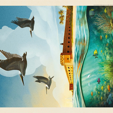 Dry Tortugas National Park: Reef View 1000 Jigsaw Puzzle 3D Modell