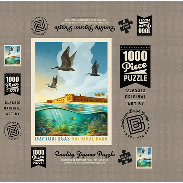 Dry Tortugas National Park: Reef View 1000 Jigsaw Puzzle box 3D Modell