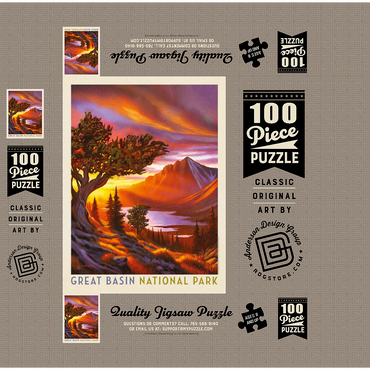 Great Basin National Park: Bristlecone Sunrise 100 Jigsaw Puzzle box 3D Modell