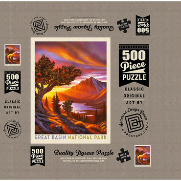 Great Basin National Park: Bristlecone Sunrise 500 Jigsaw Puzzle box 3D Modell