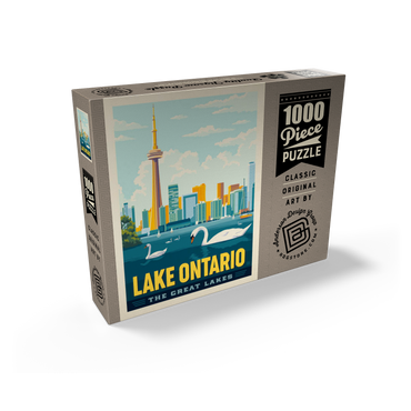 Great Lakes: Lake Ontario, Vintage Poster 1000 Jigsaw Puzzle box view2
