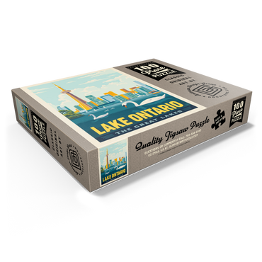 Great Lakes: Lake Ontario, Vintage Poster 100 Jigsaw Puzzle box view1