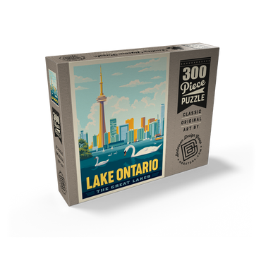 Great Lakes: Lake Ontario, Vintage Poster 300 Jigsaw Puzzle box view2