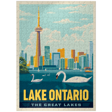 puzzleplate Great Lakes: Lake Ontario, Vintage Poster 300 Jigsaw Puzzle