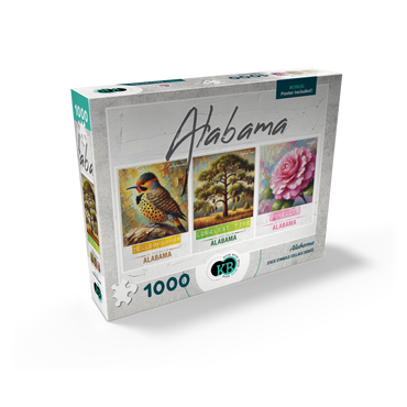 Alabama: Bird, Tree, Flower- State Symbols Collage Series 1000 Jigsaw Puzzle box view2