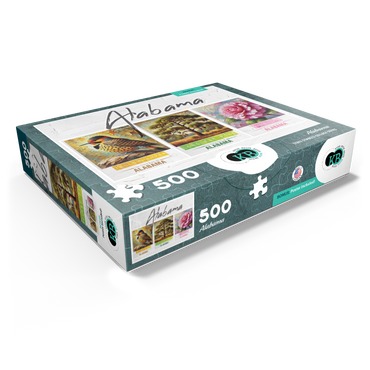 Alabama: Bird, Tree, Flower- State Symbols Collage Series 500 Jigsaw Puzzle box view1