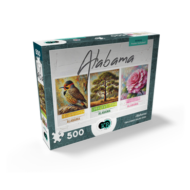Alabama: Bird, Tree, Flower- State Symbols Collage Series 500 Jigsaw Puzzle box view2