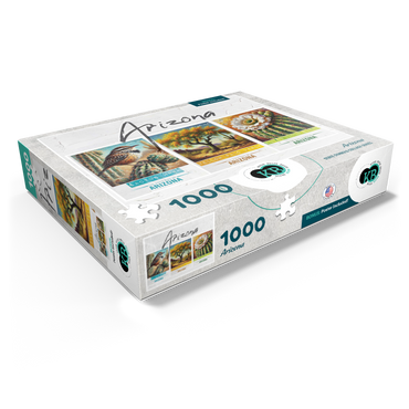 Arizona: Bird, Tree, Flower- State Symbols Collage Series 1000 Jigsaw Puzzle box view1