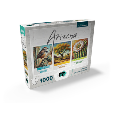 Arizona: Bird, Tree, Flower- State Symbols Collage Series 1000 Jigsaw Puzzle box view2