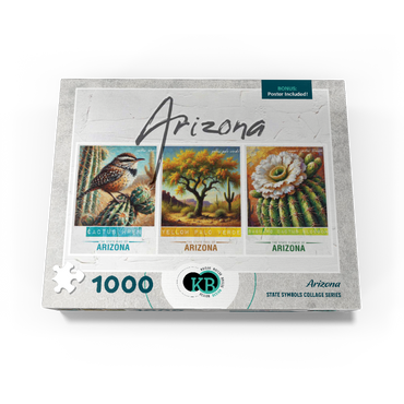 Arizona: Bird, Tree, Flower- State Symbols Collage Series 1000 Jigsaw Puzzle box view3
