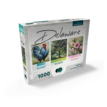 Delaware: Bird, Tree, Flower- State Symbols Collage Series 1000 Jigsaw Puzzle box view2