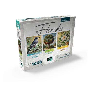 Florida: Bird, Tree, Flower- State Symbols Collage Series 1000 Jigsaw Puzzle box view2