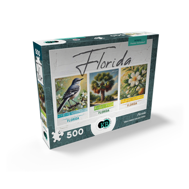 Florida: Bird, Tree, Flower- State Symbols Collage Series 500 Jigsaw Puzzle box view2