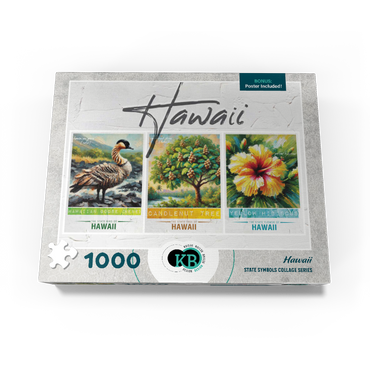 Hawaii: Bird, Tree, Flower- State Symbols Collage Series 1000 Jigsaw Puzzle box view3