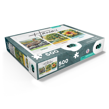 Hawaii: Bird, Tree, Flower- State Symbols Collage Series 500 Jigsaw Puzzle box view1
