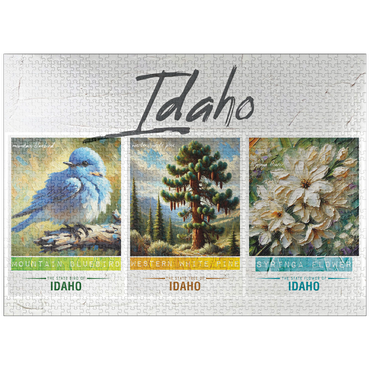 puzzleplate Idaho: Bird, Tree, Flower- State Symbols Collage Series 1000 Jigsaw Puzzle