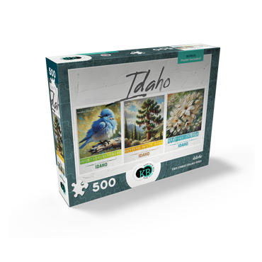 Idaho: Bird, Tree, Flower- State Symbols Collage Series 500 Jigsaw Puzzle box view2