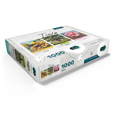 Iowa: Bird, Tree, Flower- State Symbols Collage Series 1000 Jigsaw Puzzle box view1