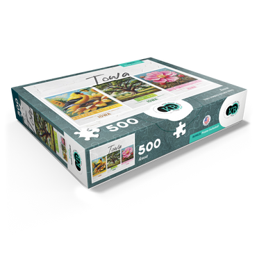 Iowa: Bird, Tree, Flower- State Symbols Collage Series 500 Jigsaw Puzzle box view1
