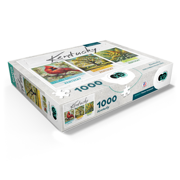 Kentucky: Bird, Tree, Flower- State Symbols Collage Series 1000 Jigsaw Puzzle box view1