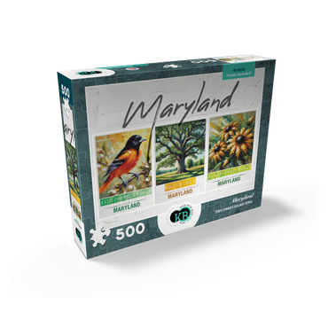 Maryland: Bird, Tree, Flower- State Symbols Collage Series 500 Jigsaw Puzzle box view2