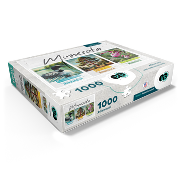 Minnesota: Bird, Tree, Flower- State Symbols Collage Series 1000 Jigsaw Puzzle box view1