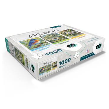 Missouri: Bird, Tree, Flower- State Symbols Collage Series 1000 Jigsaw Puzzle box view1