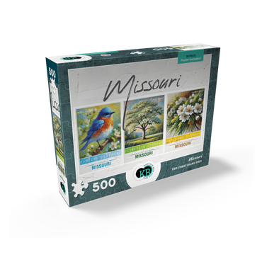 Missouri: Bird, Tree, Flower- State Symbols Collage Series 500 Jigsaw Puzzle box view2