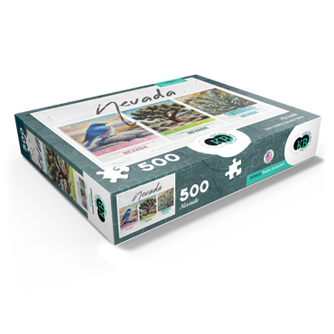 Nevada: Bird, Tree, Flower- State Symbols Collage Series 500 Jigsaw Puzzle box view1