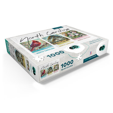 North Carolina: Bird, Tree, Flower- State Symbols Collage Series 1000 Jigsaw Puzzle box view1