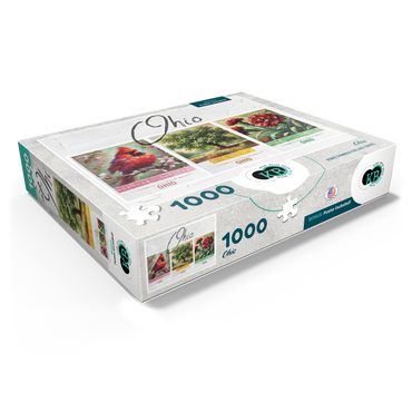 Ohio: Bird, Tree, Flower- State Symbols Collage Series 1000 Jigsaw Puzzle box view1