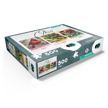 Ohio: Bird, Tree, Flower- State Symbols Collage Series 500 Jigsaw Puzzle box view1