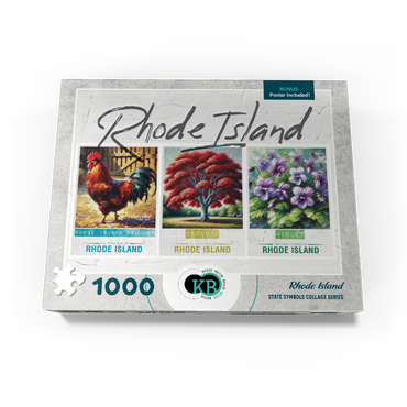 Rhode Island: Bird, Tree, Flower- State Symbols Collage Series 1000 Jigsaw Puzzle box view3