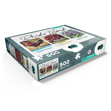 Rhode Island: Bird, Tree, Flower- State Symbols Collage Series 500 Jigsaw Puzzle box view1