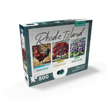 Rhode Island: Bird, Tree, Flower- State Symbols Collage Series 500 Jigsaw Puzzle box view2