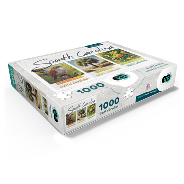 South Carolina: Bird, Tree, Flower- State Symbols Collage Series 1000 Jigsaw Puzzle box view1