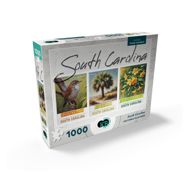 South Carolina: Bird, Tree, Flower- State Symbols Collage Series 1000 Jigsaw Puzzle box view2