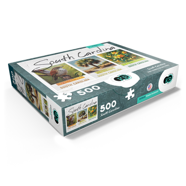 South Carolina: Bird, Tree, Flower- State Symbols Collage Series 500 Jigsaw Puzzle box view1