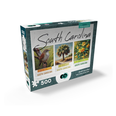 South Carolina: Bird, Tree, Flower- State Symbols Collage Series 500 Jigsaw Puzzle box view2