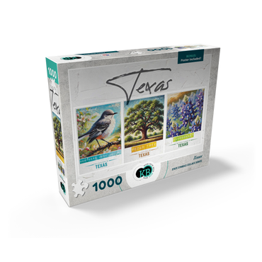 Texas: Bird, Tree, Flower- State Symbols Collage Series 1000 Jigsaw Puzzle box view2