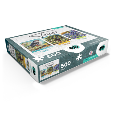 Texas: Bird, Tree, Flower- State Symbols Collage Series 500 Jigsaw Puzzle box view1