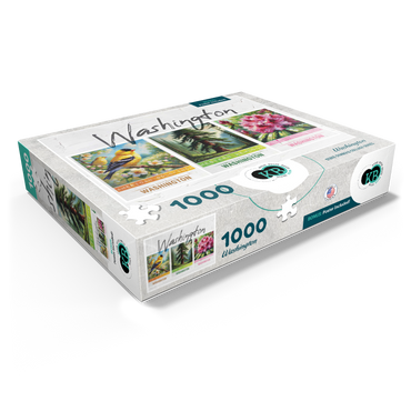 Washington: Bird, Tree, Flower- State Symbols Collage Series 1000 Jigsaw Puzzle box view1